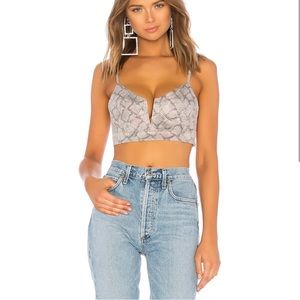 Lhiea python bustier top